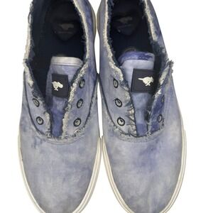 Rocket‎ dog Blue Frayed Slip-On Canvas Sneakers Size 8.5
